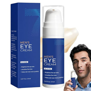 Mens Eye Bags Treatment Cream Instant Eye Serum for Dark Circles Wrinkle Smoothing Serum with Peptide &amp Collagen Lightweight Moisturizer - 20ml