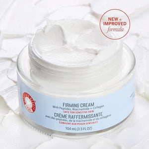 First Aid Beauty - Firming Collagen Cream with Peptides &amp Niacinamide Ultra-Rich Plumping Moisturizer Hydrates &amp Visibly Firms Non-Comedogenic Safe for Sensitive Skin 3.5 oz