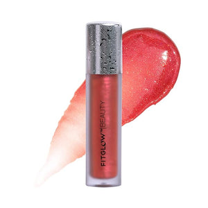 FITGLOW Beauty Lip Colour Serum | Hydrating Lip Gloss | Plumping Anti-Aging Lip Treatment | Natural Shine with Pomegranate Sterols &amp; Collagen | Buildable Color for Dry Chapped Lips | Juice - 10g