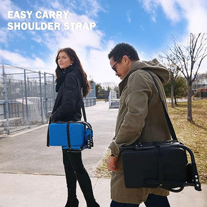 Portable Stadium Seat for Bleachers with Back Support Wide Padded Bleacher Chair with High Back and Thick Cushion for Adults Folding Stadium Chair for Football Sports Events (Purple)