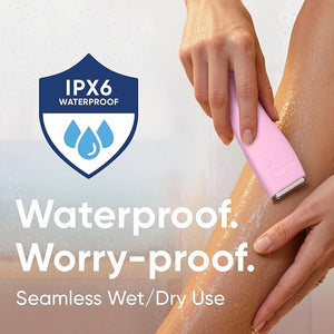 Bikini Trimmer for Women, Pubic Hair Trimmer | Waterproof, USB-C Rechargeable, LED Light, Replaceable Blade | Electric Razors for Women, Electric Lady Shaver (Blush Pink)