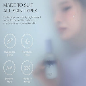 NUNA Ultra Hydrating Face Serum Spray with Peptides Niacinamide Hyaluronic Acid &amp Botanical Extracts ? Korean Lightweight Moisture Boost Facial Mist &amp Setting Spray for Makeup ? 3.38 fl oz