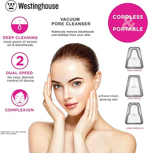 Westinghouse Pore Vacuum Blackhead Remover, Electronic Handheld Pore Cleanser Black Head Remover for Face Skin Care Tools for Women