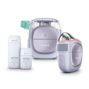 Shark FacialPro Glow at-Home Hydro-Powered Facial System with DePuffi Hot &amp Cold Therapy ? Professional Spa Skincare Device for Pore Cleansing Hydration &amp Radiant Glow Lilac FH320PL