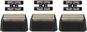 Professional 5 Star Series Finale Shaver Replacement Foil and Cutter Bar Assembly Compatible with wahl Foil Heads 7031-100/7043-100Fit for #8061 8164 Shaver (Black 3 Pack)