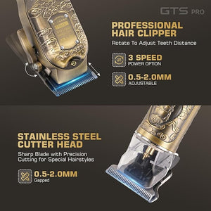 Professional Hair Clippers for Men Set Electric Haircut Kit Mens Cordless Hair Clipper for Barbers