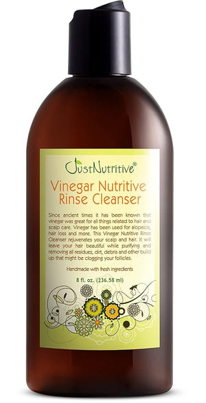 Vinegar Nutritive Rinse | Natural Hair Care to Revitalize Hair and Scalp | Prevents Hair Loss | Just Nutritive | 8 Oz
