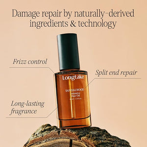 Sandalwood Intensive Perfume Hair Oil 1.35 Fl Oz, 40ML¤ÓHeat Protection¤ÓAnti-frizz¤ÓSplit end repair¤Ó For all types