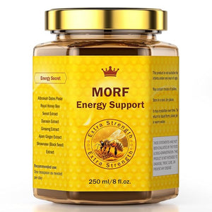 MORF Energy Support Honey Natural Blend Date Paste Sidr Honey with Ginger Extract 8 oz / 250 ml