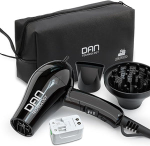 DAN Technology Auto Dual Voltage Hair DryerHair Blow DryerFolding hairdryer for TravelSmall Blower with Multi-Function Plug AdapterCompact Hair Dryer with Diffuser &amp Concentrator