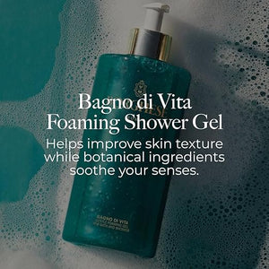 Borghese Bagno di Vita Gentle Foaming Bath &amp Shower Gel - Aromatherapy Hydrating Body Wash with Thyme Chamomile &amp Sweet Almond Oil For All Skin Types