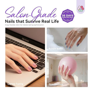 SAVILAND Advanced Gel Nail Kit: Salon Grade Extra Short Almond Nails 500 Pcs Nail Tips Half Matte with U V Nail Lamp Pre-Shaped 12 Sizes Complete At Home Nail Art Kit for Salon 30-Day Long-Wear