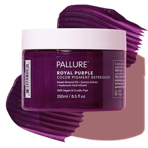 Pallure Color Pigment Refresher Mask Semi Permanent Hair Color Depositing Conditioner 8.5 Oz Royal Purple