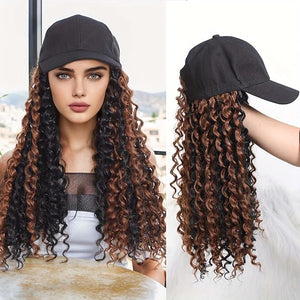 Hat Wig Baseball Cap Wig Extensions Adjustable Wig Hat Attached African Kinky Curly Hairpiece Braiding wig