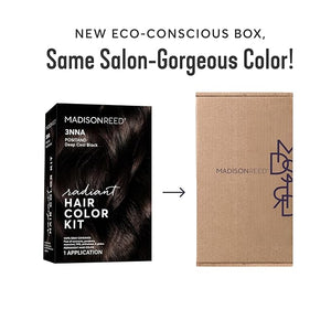 Madison Reed Radiant Hair Color Kit | 3NNA Cool Black-Brown with Ash Undertones (Positano Black) for 100% Gray Hair Coverage | Dimensional Permanent Hair Dye | PPD-Free &amp Ammonia-Free | 2 Pack