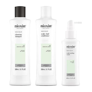 Nioxin Scalp Relief System Kit | For Sensitive Itchy Scalp | Made with Aloe Vera and Vitamin E | Trial Size