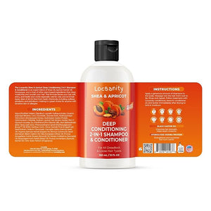 Locsanity Shea &amp Apricot Loose Natural Conditioning and Moisturizing Loose Natural Hair Care Bundle - Strength &amp Growth Formula