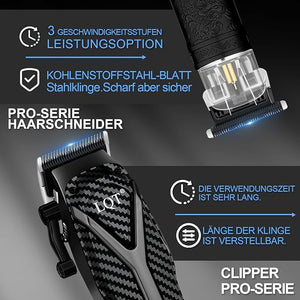 Hair Clippers for Men Professional Hair Trimmer &amp Beard Electric Razor Kit Barber Clipper Set for Men¡¯s Grooming Cordless with LCD Display Hair Cutting Clippers and Trimmers Set
