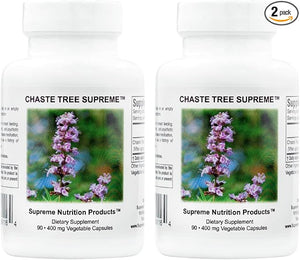 Supreme Nutrition Chaste Tree Supreme, 90 Pure Vitex Vegetarian Capsules (Pack of 2)