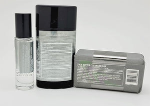 Graphite ? Men¡¯s Collection - 3 pc Bundle - Mini Cologne Antiperspirant Deodorant and Shea Butter Cleansing Bar