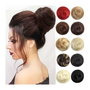 Messy Hair Bun Synthetic Hair Bun Straight Chignon for Women Girls Clip in Hair Tail Extension Hairpiece Drawstring Ballet Hair Bun Ponytail Extension Ponytail Hairpiece for Daily Wear (Color : 107