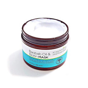 Baobab Oil &amp; Biotin Hair Mask Treatment Penetrates Deeply Into The Hair To Help Restore Elasticity and Rebuild Strength