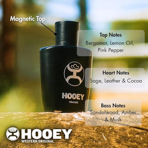 HOOEY Men's Cologne Spray - Clean &amp Fresh Scent with Notes of Bergamot Lemon Oil Leather Sandalwood &amp Musk - Long-Lasting Cologne for Men - Travel Size Perfume for Confidence &amp Adventur