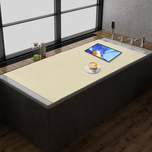 Bathtub Cover - Foldable Bathtub Cover Tub Cover for Bathtub 59''L x 31.5''W PVC Bath Tray Bath Insulation Cover Foldable Bathtub Board for Salons Hotels Homes Spa (Yellow 70.1''L x 31.5''W)