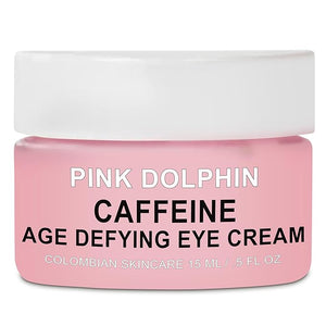 Pink Dolphin Caffeine Eye Cream ? Anti-Aging Eye Treatment for Dark Circles Puffiness &amp Fine Lines ? Hydrating Formula with Caffeine &amp Hyaluronic Acid Skincare - 0.5 fl oz