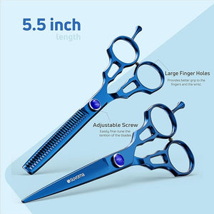 Suvorna Hair Cutting Scissors Professional with Thinning Shears for Hair | 2 Pcs Hair Shears | J2 Japanese Stainless Steel Professional Hair Scissors | 5.5 Hair Shear Professional.