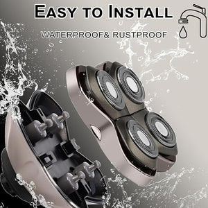 Replacement Head Compatible with Shaver PRO 4 Blade Fit for Skull Pitbull Butterfly Kiss PRO &amp Palm Shavers Replacement Head for Electric Shaver &amp Blade for Bald Head and for Men/Women (3 P