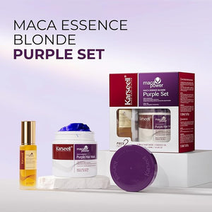 Karseell Purple Hair Mask with Argan Oil for Blonde Silver Gray Hair Brass Neutralizing Treatment 16.9 fl oz + 1.69 fl oz