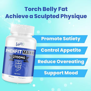 PhenFit-Maxx Weight Loss Supplement - Appetite Suppressant and Diet Pills - Metabolism Booster with CLA L-Carnitine Weight Loss Supplements for Women and Men (240 Capsules)
