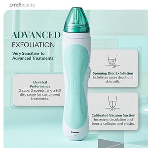 PMD Personal Microderm Pro - At-Home Microdermabrasion Machine with Kit for Face &amp Body Exfoliating Crystals and Vacuum Suction for Fresh Radiant Skin &amp High Low Speed Option(Pack of 1)
