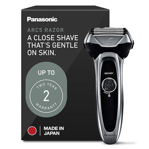 Panasonic ARC5 Electric Razor for Men with Pop-Up Trimmer Wet/Dry 5-Blade Electric Shaver with Intelligent Shave Sensor and Multi-Flex Pivoting Head ? ES-LV65-S (Silver)