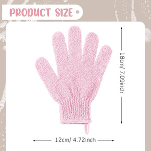 104 Pcs Exfoliating Glove Bulk Shower Gloves with Hanging Loop Exfoliating Body Scrubber Dead Skin Remover for Body Bath Beauty Spa Massage Scrubs Men Women Bathing (Pink)