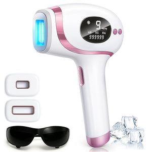 Laser Hair Removal for Women &amp; Men, IPL Hair Removal Device, 3-in-1 Multi-function Skincare, Sapphire Ice Cooling Contact, 9 Strengths, Safe &amp; Painless Hair Remover for Whole Body Use at Home