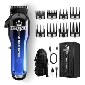 SUPRENT Hair Clippers for Men Cordless Hair Clippers Set with Type-C Rechargeable 7000 RPM Powerful Haircutting Clippers