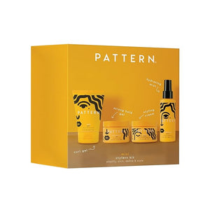 PATTERN Beauty Mini Stylers Kit 3 fl oz. - for Curly Coily &amp Tight Textured Hair - Includes Hydrating Mist Curl Gel Styling Cream &amp Strong Hold Gel