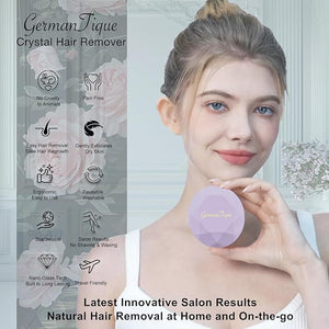 Crystal Hair EraserUpgraded Crystal Hair Remover DiamondPainless and Effective Nano Glass Hair Removal Stone and Skin ExfoliationNatural Epilator for Women and Men(Pastel Lilac)