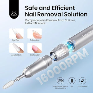 Beetles Electric Cordless Nail Drill 35 Adjustable Speeds Portable Nail File for Acrylic Gel Nails Professional Efile Nails Drill Kit with Bits Dust Brush Manicure Pedicure Tools for Home Salon Use