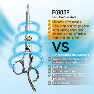 Professional Hair Scissors 6.5¡± Barber Scissors Japan VG10 Fine Cutting Blades Professional CNC Hair Shears Barber Scissor for Men and Women Haircut Shear Kit