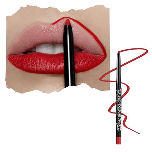Runway Rogue Designer Liner Lip Pencil, Matte Classic True-Red Lip Liner Pencil and Lip Liner Sharpener, ¡®Statement Piece¡¯
