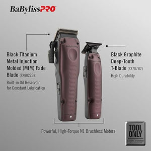 BaBylissPRO¢ç FXONE LOPROFX Limited EditionPurple Tool Only Hair Clipper + Hair Trimmer