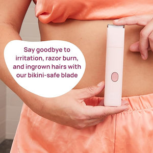 HAPPY CURVES Smoothie Bikini Trimmer - Electric Razor for Women, Waterproof Hair Groomer with Adjustable Guards, Personal Shaver for Pubic Hair, Ladies Intimate Shaver and Body Trimmer (Guava 1.0)
