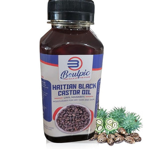 Meme Haitian Black Castor Oil (Lwil Maskriti) ? 100% Pure Cold-Pressed Unrefined ? Promotes Hair Growth Moisturizes Skin Strengthens Nails Aids Digestion ? 8 fl oz