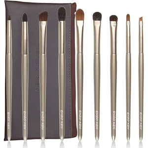 Natural Goat Hair Eye Shadow Brush Set Pony Hair Eyeshadow Brushes Set Small Nose Contour Brush Angled Eyeshadow Brush Eyeshadow Blending Brush Eye Makeup Brushes Set Professional - E200