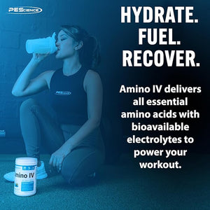 PEScience Amino IV BCAA &amp EAA Powder Essential Amino Acids Taurine Electrolytes for Hydration and Muscle Recovery Sugar Free for Men &amp Women Post Workout - Orange Dreamsicle - 30 Servings