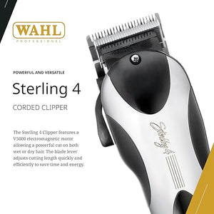 Wahl Professional Sterling 4 Clipper Lightweight Full-Size Corded Design Adjustable Blade Wet/Dry Hair Cutting