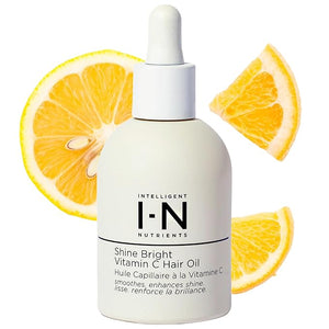Intelligent Nutrients Shine Bright Vitamin C Hair Oil, Luxurious Radiance and Strengthening for All Hair Types, Vegan, 1.7 Oz